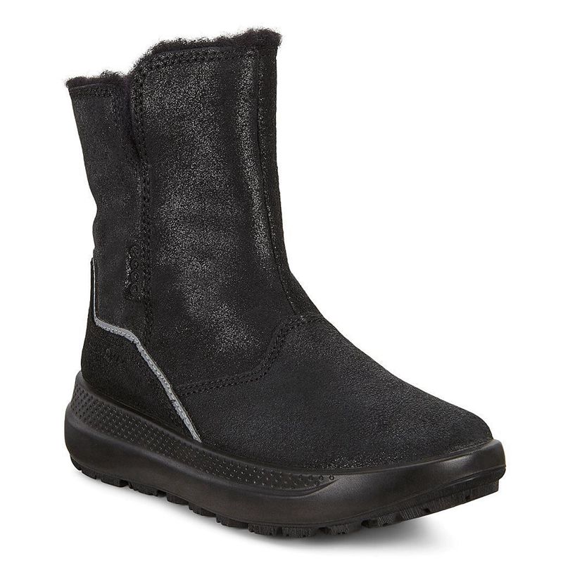 Kids Ecco Solice K - Mid Calf Boots Black - India CXNAKZ839